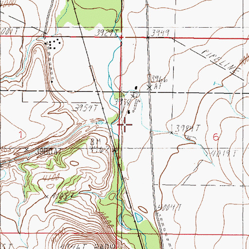 Topographic Map of 09N02W06BCCA01 Well, MT