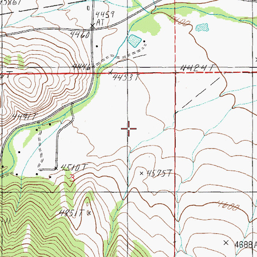 Topographic Map of 09N05W03ADBB01 Well, MT