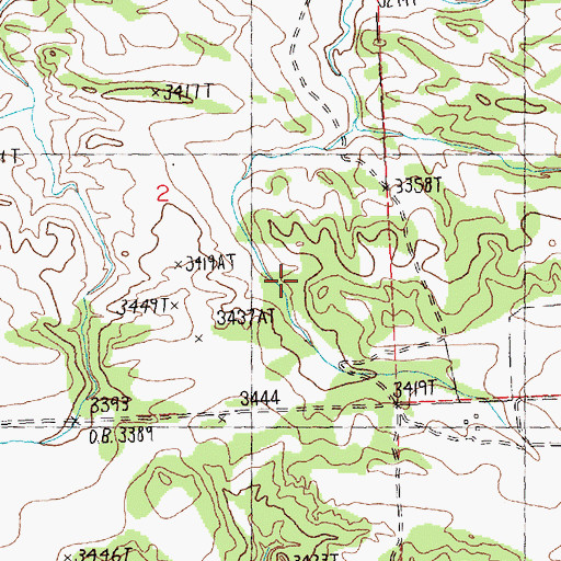 Topographic Map of 09N27E02DACD01 Well, MT