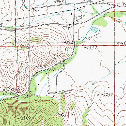 Topographic Map of 09N05W03ABCB01 Well, MT