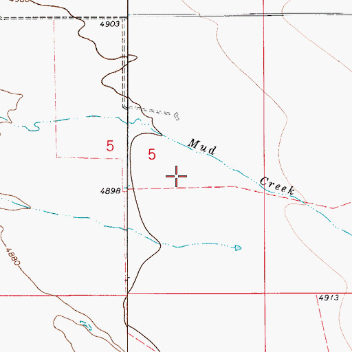 Topographic Map of 09N06E05AC__01 Well, MT