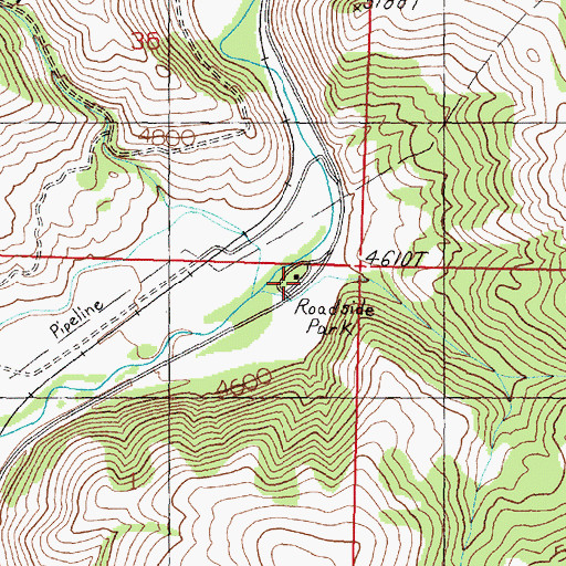 Topographic Map of 09N09W01AABA01 Well, MT