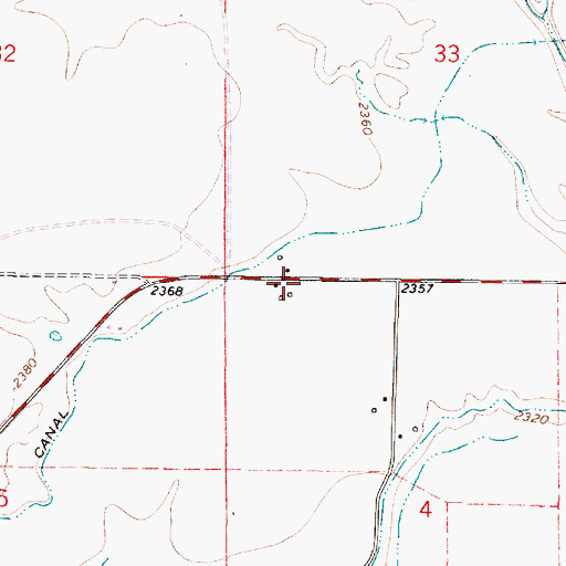 Topographic Map of 09N48E04BBBA01 Well, MT