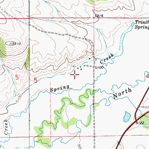 Topographic Map of 09N07E05AD__01 Well, MT