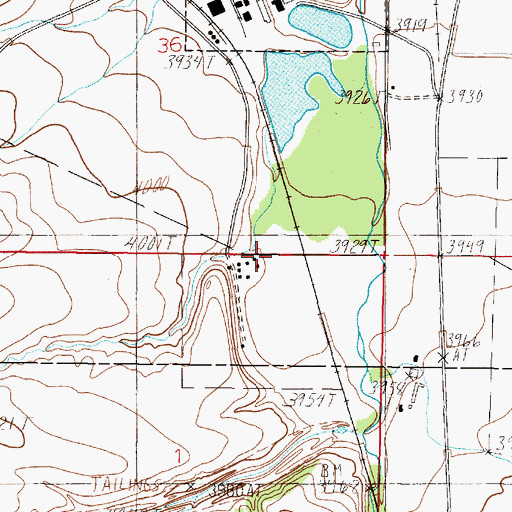 Topographic Map of 09N03W01ABAA01 Well, MT