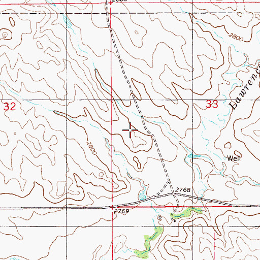 Topographic Map of 10N57E33CB__01 Well, MT