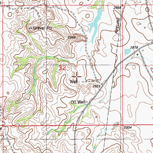 Topographic Map of 10N58E32DB__02 Well, MT