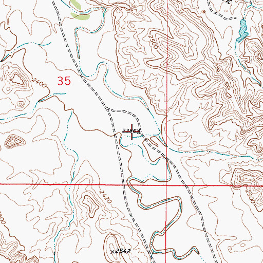 Topographic Map of 10N49E35DACD01 Well, MT