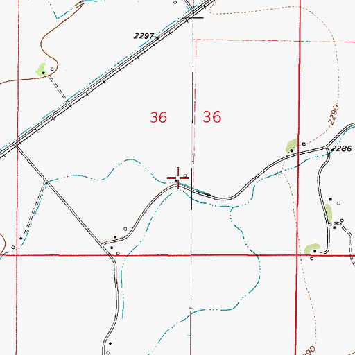 Topographic Map of 10N48E36DBCD01 Well, MT
