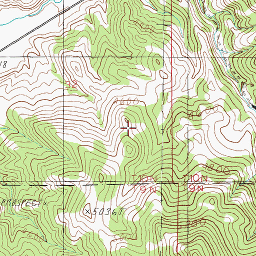Topographic Map of 10N04W32DAD_01 Spring, MT