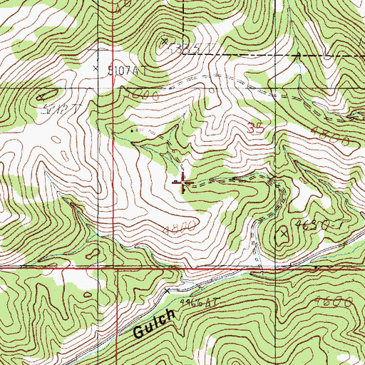Topographic Map of 10N04W35CACC01 Well, MT