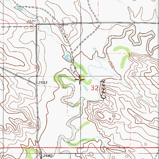 Topographic Map of 10N55E32BDCD01 Well, MT