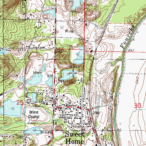 Topographic Map of Hoekstra Mine, AR