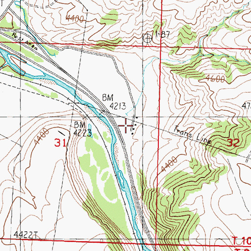Topographic Map of 10N10W31ADCA01 Well, MT