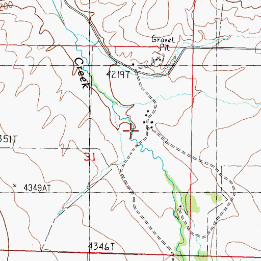 Topographic Map of 10N12W31ACDA01 Well, MT