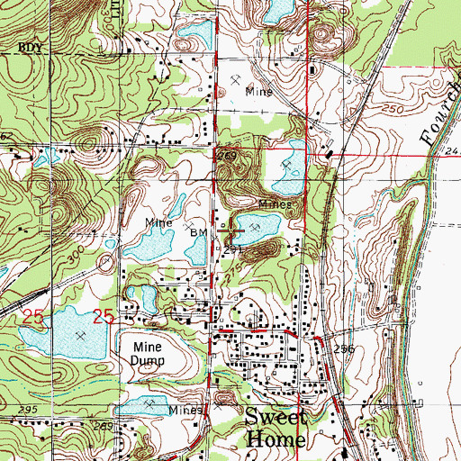 Topographic Map of Hoekstra-Dobbs-Illing Mine, AR