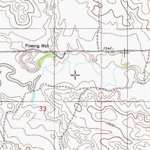 Topographic Map of 10N55E33A___01 Well, MT