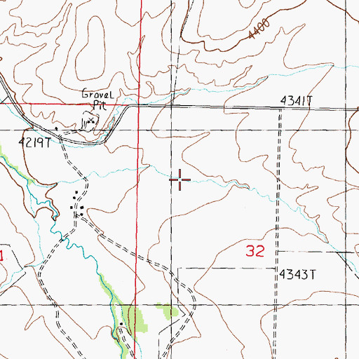 Topographic Map of 10N12W32BBDC01 Spring, MT