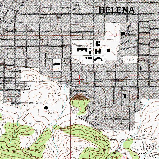 Topographic Map of 10N03W32BCBD01 Well, MT