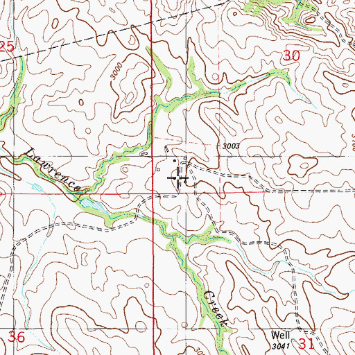 Topographic Map of 10N58E30CCCD01 Well, MT