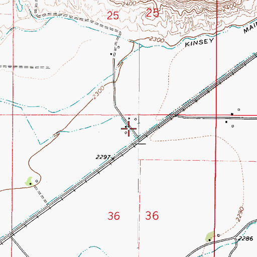 Topographic Map of 10N48E36ABBA01 Well, MT
