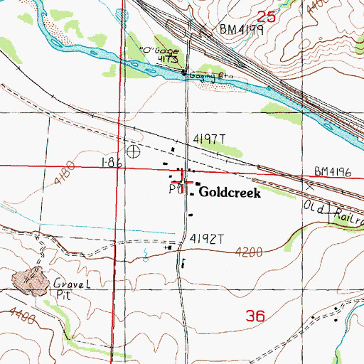 Topographic Map of 10N11W36BABB01 Well, MT