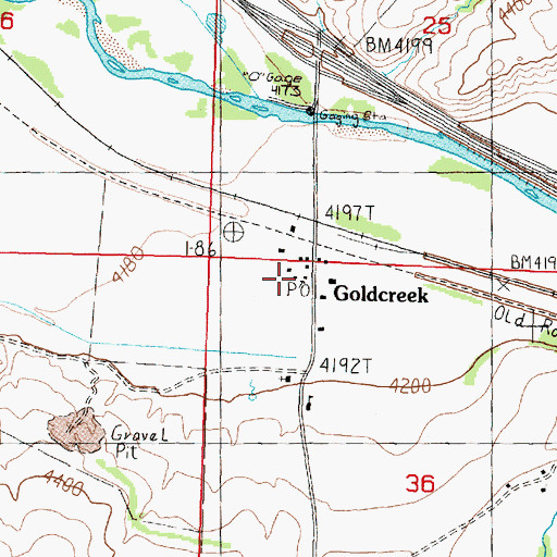Topographic Map of 10N11W36BBAA01 Well, MT