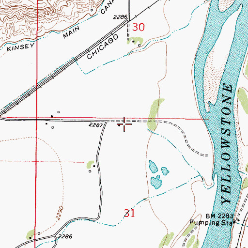 Topographic Map of 10N49E31BAAA01 Well, MT