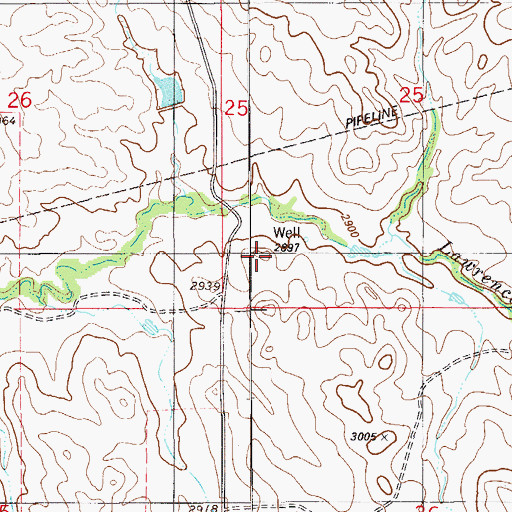 Topographic Map of 10N57E25CC__01 Well, MT