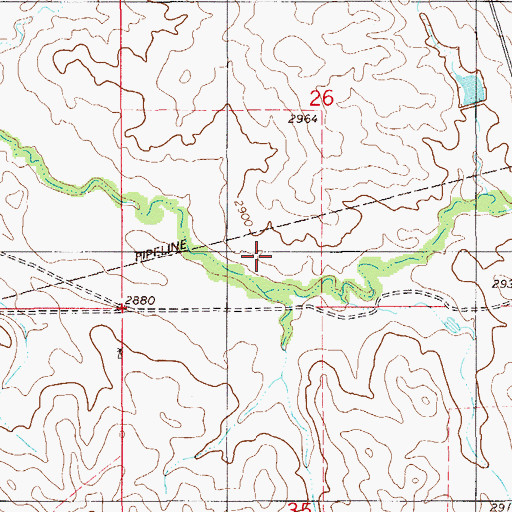 Topographic Map of 10N57E26CD__01 Well, MT