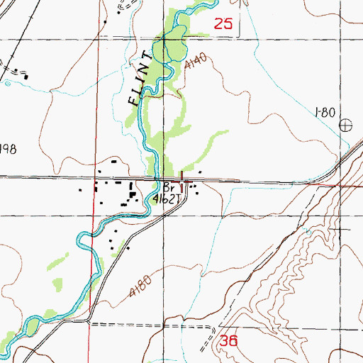 Topographic Map of 10N13W36BABA01 Well, MT