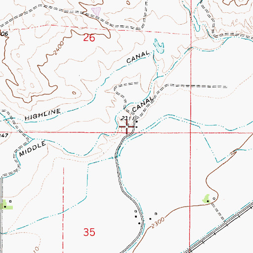Topographic Map of 10N48E26DCDD01 Well, MT