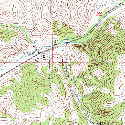 Topographic Map of 10N04W33BBAB01 Well, MT