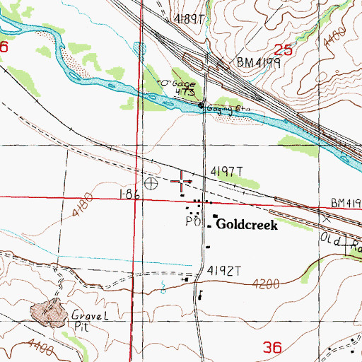 Topographic Map of 10N11W25CCDD01 Well, MT