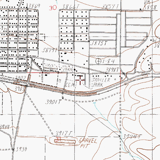 Topographic Map of 10N02W31ABA_01 Well, MT