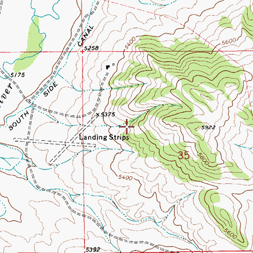 Topographic Map of 10N07E35B___01 Well, MT