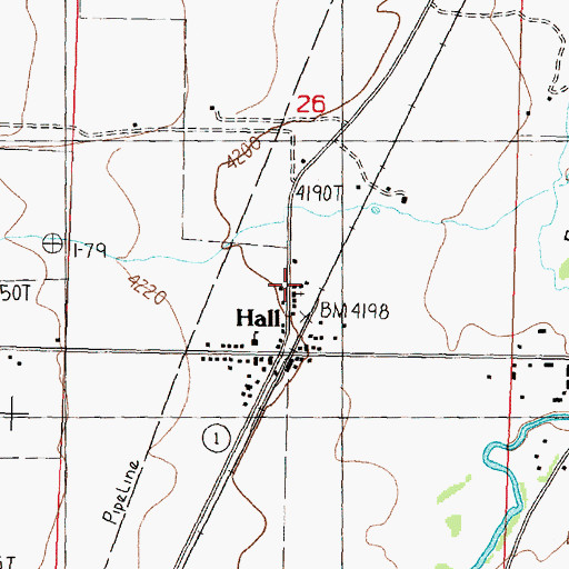 Topographic Map of 10N13W26DCCB01 Well, MT