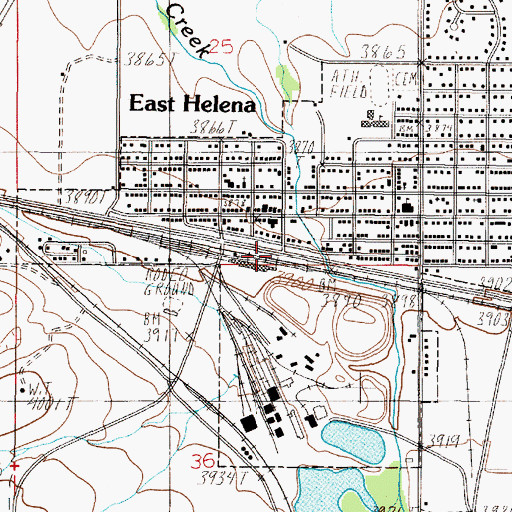 Topographic Map of 10N03W36ABAB01 Well, MT