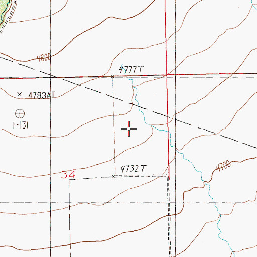 Topographic Map of 10N19E34A___01 Well, MT