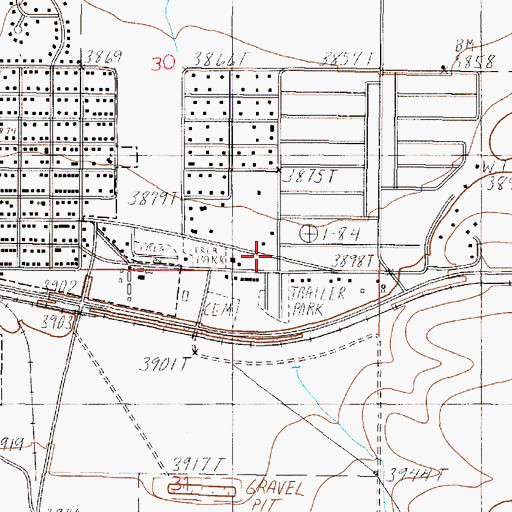 Topographic Map of 10N02W31ABAA01 Well, MT