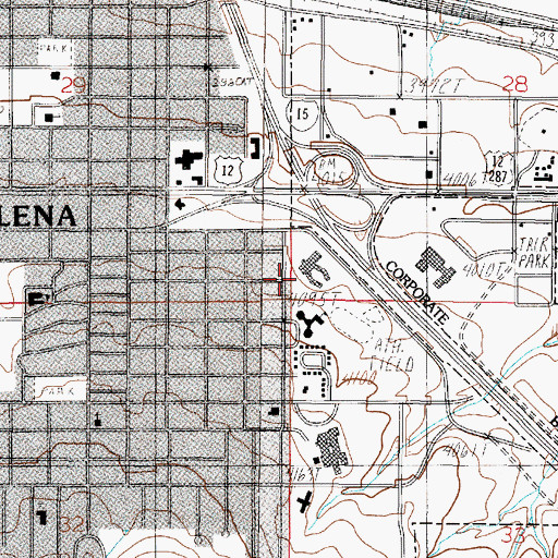 Topographic Map of 10N03W28CCCC01 Well, MT