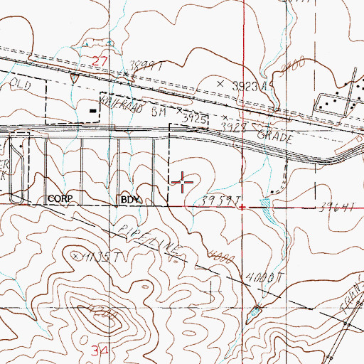 Topographic Map of 10N03W27DDC_01 Well, MT