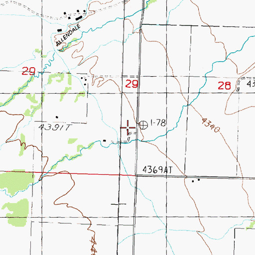 Topographic Map of 10N13W29DDAA01 Well, MT