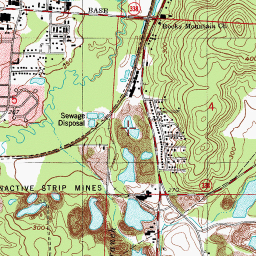 Topographic Map of North England Mine, AR