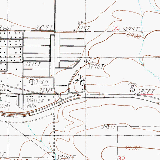 Topographic Map of 10N02W29CCDA01 Well, MT