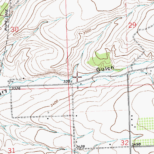 Topographic Map of 10N19W29CC__01 Well, MT