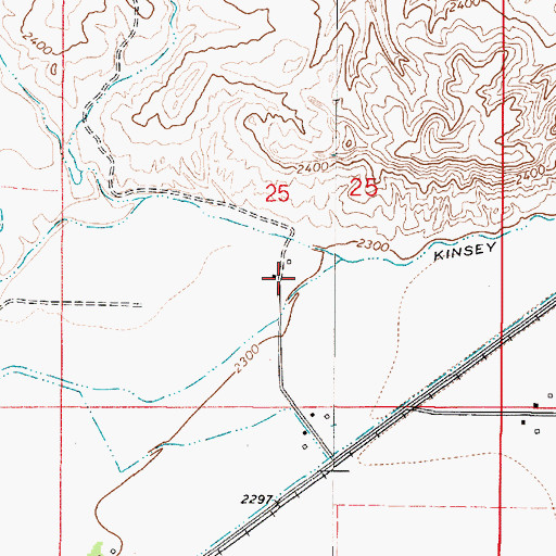 Topographic Map of 10N48E25DBCC01 Well, MT