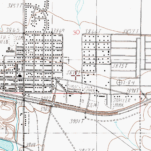 Topographic Map of 10N02W30CDDA01 Well, MT