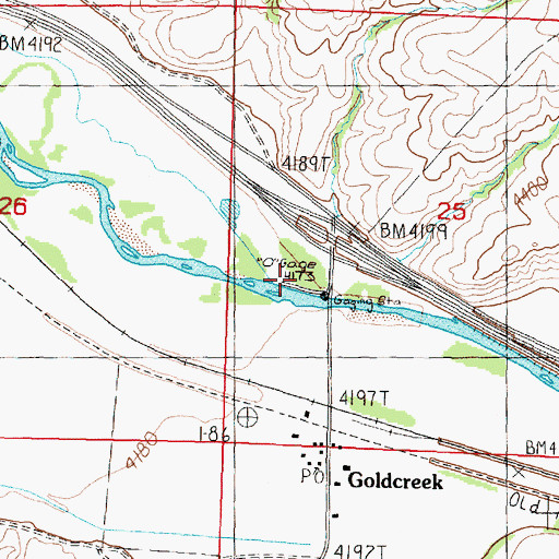 Topographic Map of 10N11W25CBAC01 Well, MT