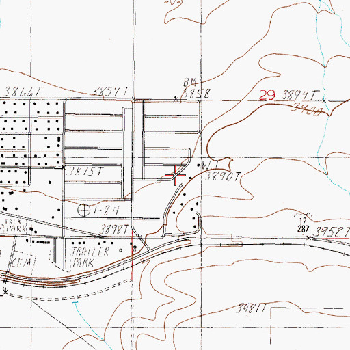 Topographic Map of 10N02W29CCAA01 Well, MT